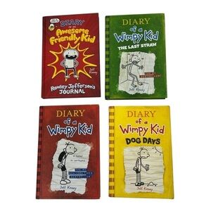 Dairy Of A Wimpy Kid Books By Jeff Kinney Lot/4 Comics/Graphic Novels Humorous
